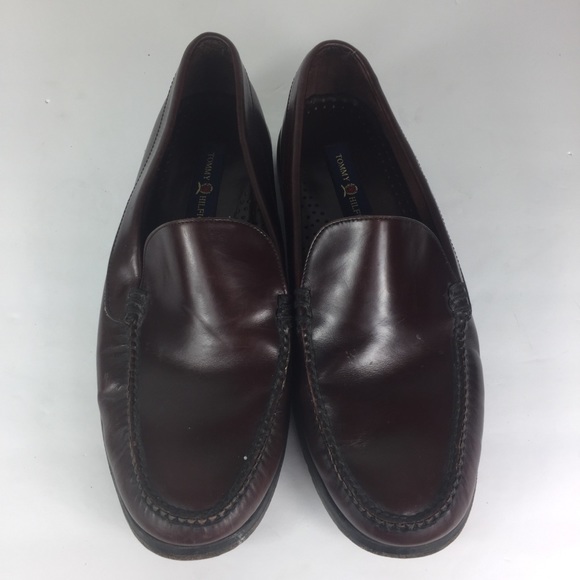 tommy hilfiger burgundy loafers